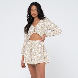 Rusty USA Salvador Long Sleeve Playsuit Romper Rusty Surfboards Size Small